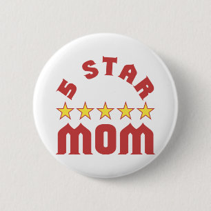Award 5 Star Mum 6 Cm Round Badge