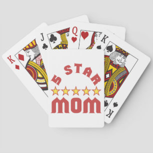 Award 5 Star Mum Playing Cards