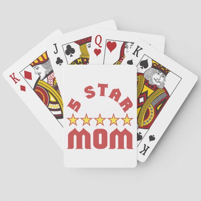 Award 5 Star Mum Playing Cards (Back)