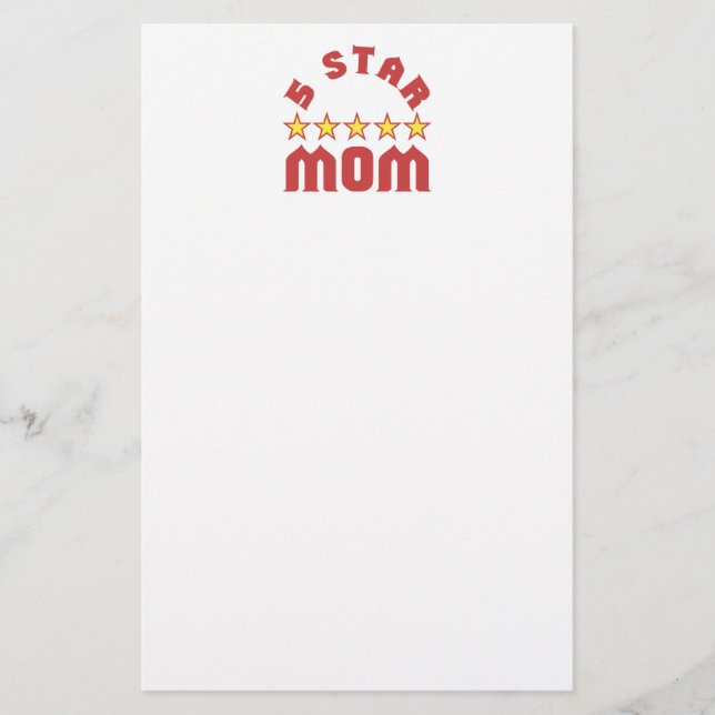 Award 5 Star Mum Stationery (Front)