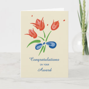 Award Congratulations Flowers Card