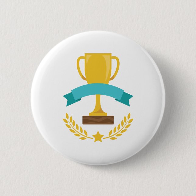 Award Cup 6 Cm Round Badge (Front)