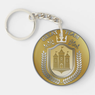 Award Winner Gold Silver Award Personalised NAME Key Ring