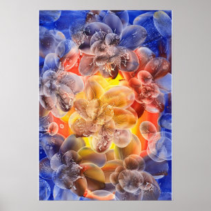 Award-Winning Hand Painted Gouache Flowers Poster