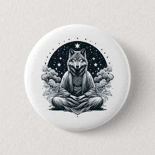Aware Wolf 6 Cm Round Badge