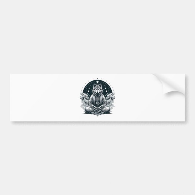 Aware Wolf Bumper Sticker (Front)