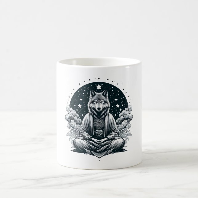 Aware Wolf Coffee Mug (Center)