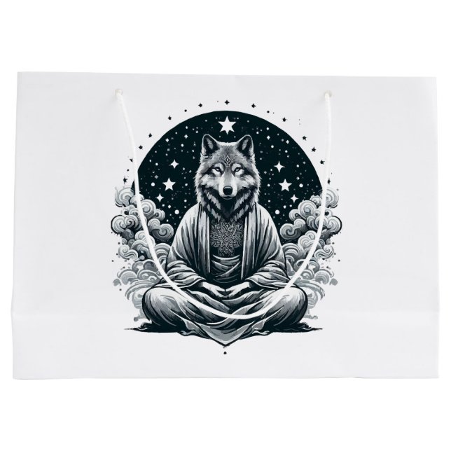 Aware Wolf Large Gift Bag (Back)