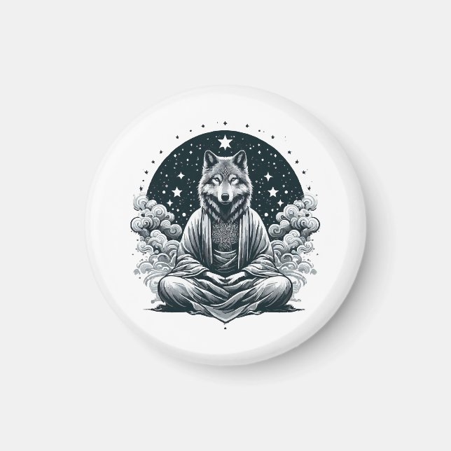 Aware Wolf Magnet (Front)