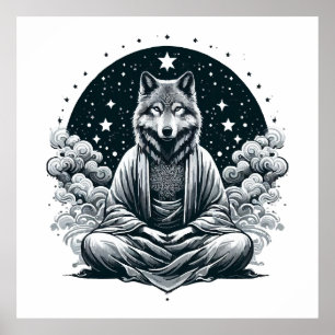 Aware Wolf Poster