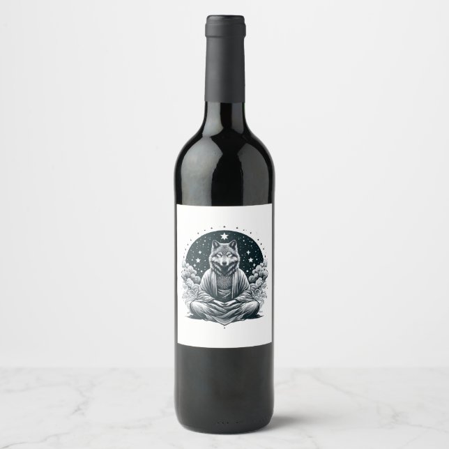 Aware Wolf Wine Label (Front)