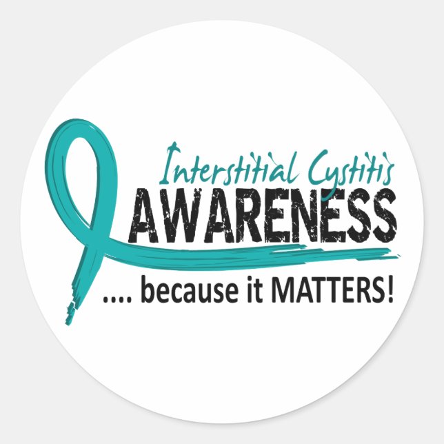 Awareness 2 Interstitial Cystitis Classic Round Sticker (Front)