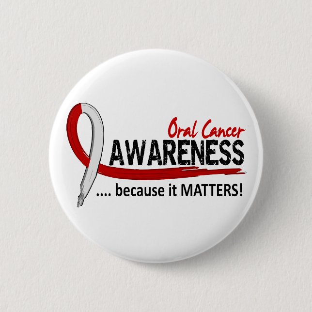 Awareness 2 Oral Cancer 6 Cm Round Badge (Front)