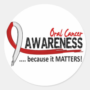 Awareness 2 Oral Cancer Classic Round Sticker