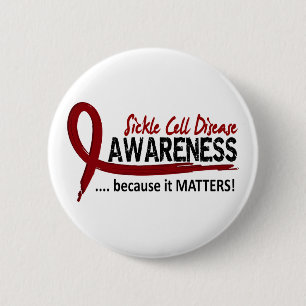 Awareness 2 Sickle Cell Disease 6 Cm Round Badge