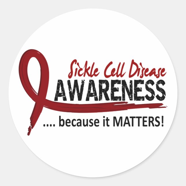 Awareness 2 Sickle Cell Disease Classic Round Sticker (Front)