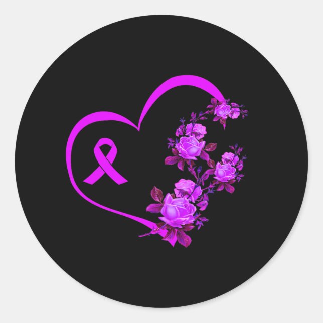 Awareness 5  classic round sticker (Front)
