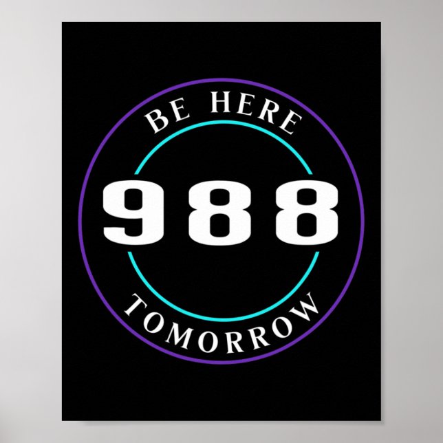 Awareness 988 - Suicide Prevention  Poster (Front)