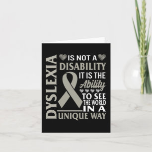 Awareness Ability See World Unique Not Disability  Card