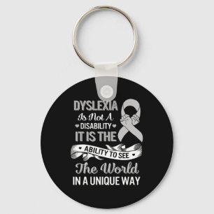 Awareness Ability See World Unique Not Disability  Key Ring