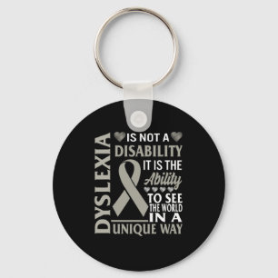 Awareness Ability See World Unique Not Disability  Key Ring
