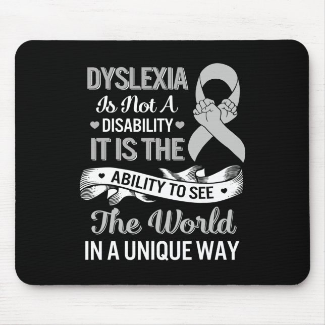 Awareness Ability See World Unique Not Disability  Mouse Pad (Front)