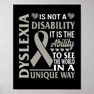 Awareness Ability See World Unique Not Disability Poster