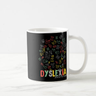 Awareness Alphabet Rainbow Silver Ribbon Retro Coffee Mug