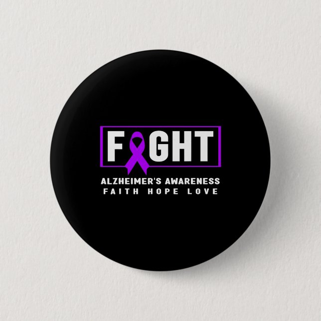 Awareness - Alzheimer Fight Heimer’s Awareness  6 Cm Round Badge (Front)