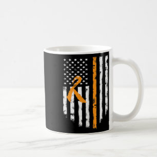 Awareness American Flag Orange Ribbon Tee Coffee Mug
