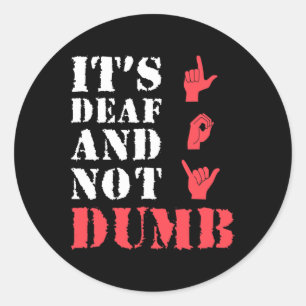 Awareness And Asl Hand Gesture Deaf Pride Classic Round Sticker