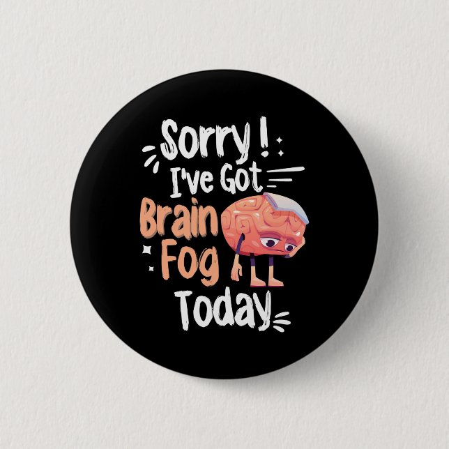 Awareness And Fibro Fog Fibromyalgia Brain Fog  6 Cm Round Badge (Front)