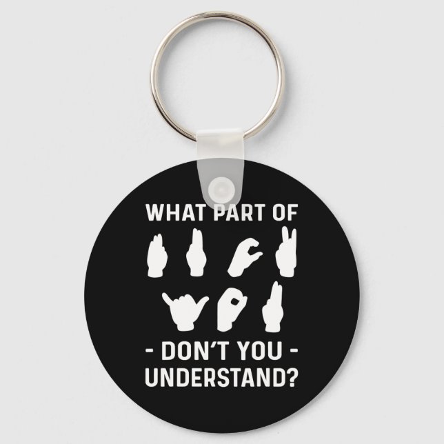 Awareness. Asl Awareness  Key Ring (Front)