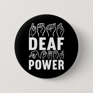 Awareness Asl Sign Language American Sign Language 6 Cm Round Badge