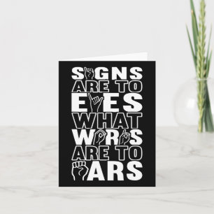Awareness Asl Sign Language American Sign Language Card