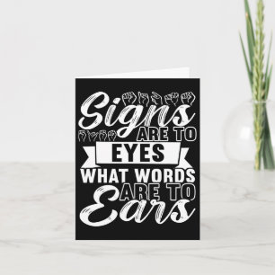 Awareness Asl Sign Language American Sign Language Card