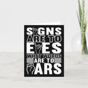 Awareness Asl Sign Language American Sign Language Card