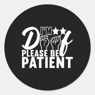 Awareness Asl Sign Language American Sign Language Classic Round Sticker
