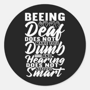 Awareness Asl Sign Language American Sign Language Classic Round Sticker