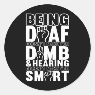 Awareness Asl Sign Language American Sign Language Classic Round Sticker