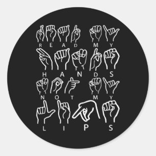 Awareness Asl Sign Language American Sign Language Classic Round Sticker