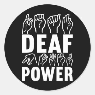 Awareness Asl Sign Language American Sign Language Classic Round Sticker