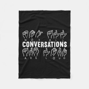 Awareness Asl Sign Language American Sign Language Fleece Blanket
