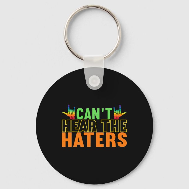 Awareness Asl Sign Language American Sign Language Key Ring (Front)