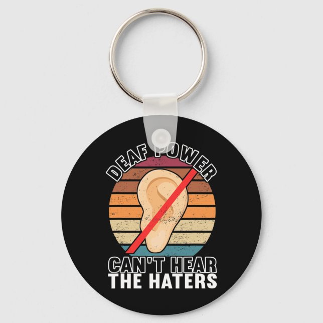 Awareness Asl Sign Language American Sign Language Key Ring (Front)