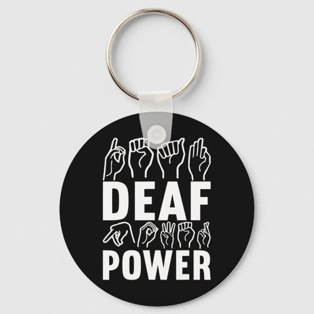 Awareness Asl Sign Language American Sign Language Key Ring (Front)