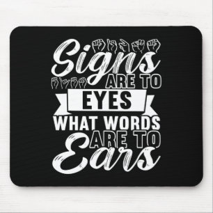 Awareness Asl Sign Language American Sign Language Mouse Pad