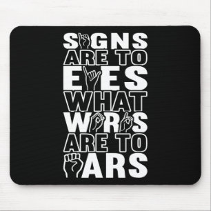 Awareness Asl Sign Language American Sign Language Mouse Pad