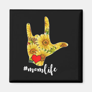 Awareness Asl Sign Language Sunflower I Love You M Magnet