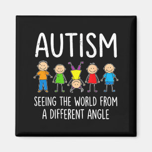 Awareness autism seeing the world from a different magnet